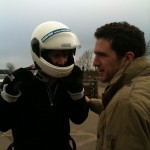 Toby congratulating Andy on a race well raced!