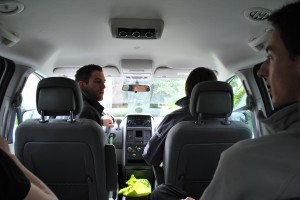 Navigating the roads in our temporary SUV